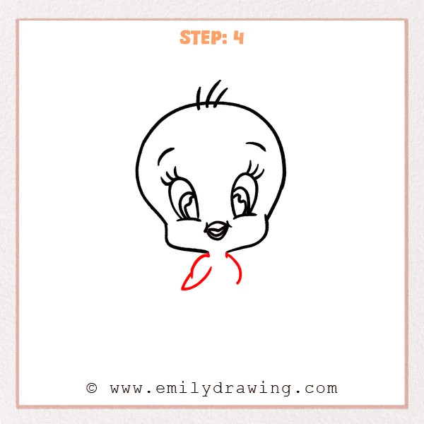 how to draw a tweety bird - Step 4